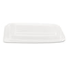 Genpak Microwave Safe Container Lid, Fits 24-32 oz, Rectangular, Clear, Plastic, 75/Bag, 4 Bags/Carton