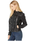Free People - New Dawn Hooded Faux-Leather Jacket, Size Medium by Vanessa Jane