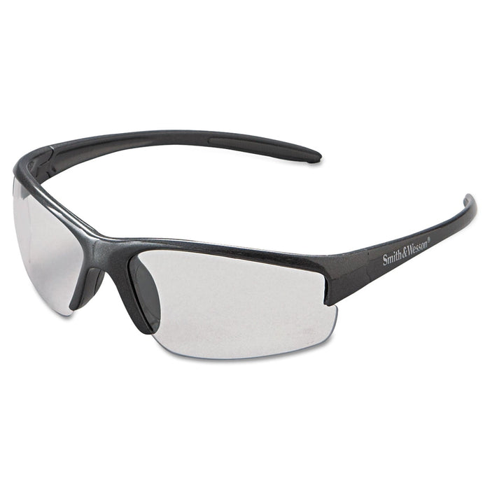 KleenGuard Equalizer Safety Glasses, Gun Metal Frame, Clear Anti-Fog Lens