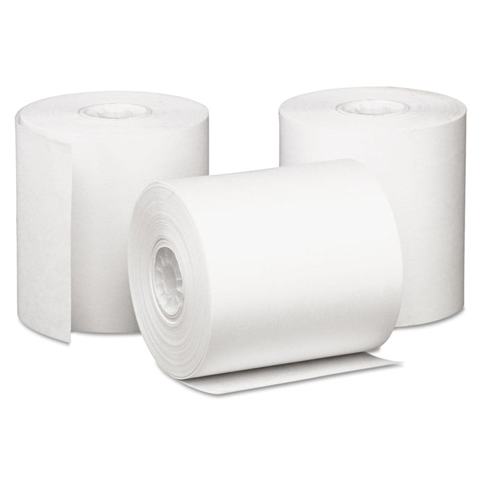 Iconex Impact Bond Paper Rolls, 3" x 85 ft, White, 50/Carton