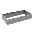 Tennsco Three Wide Closed Locker Base, 36w x 18d x 6h, Medium Gray