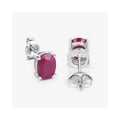 1.70 Ct Oval Pink Ruby Prong 10K Gold Stud Earrings by Fine Color Jewels