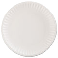 AJM Packaging Corporation Gold Label Coated Paper Plates, 9" dia, White, 100/Pack, 10 Packs/Carton