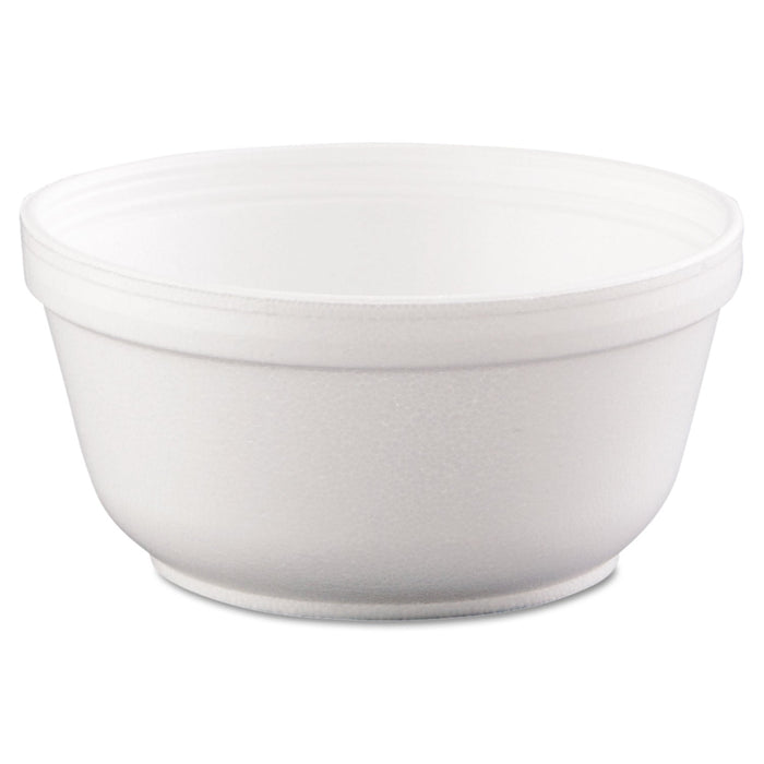 Dart Insulated Foam Bowls, 12 oz, White, 50/Pack, 20 Packs/Carton