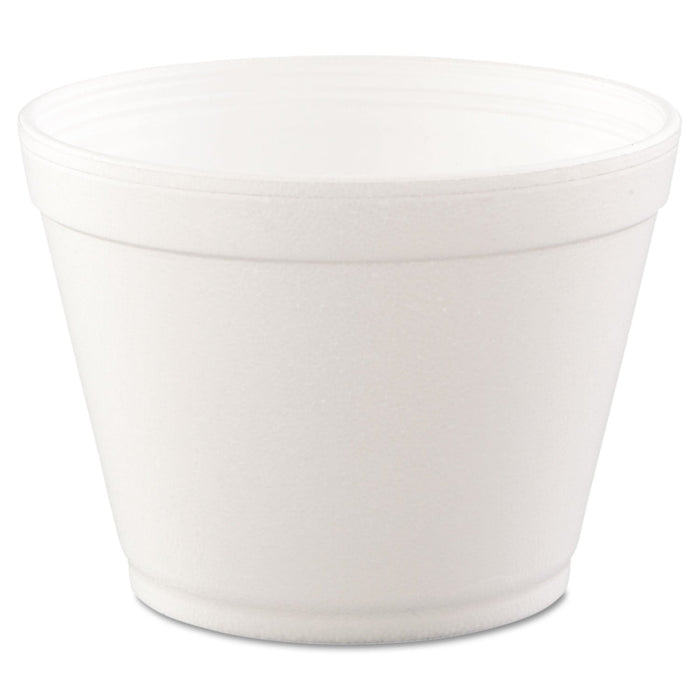 Dart Foam Containers,16 oz, White, 25/Bag, 20 Bags/Carton
