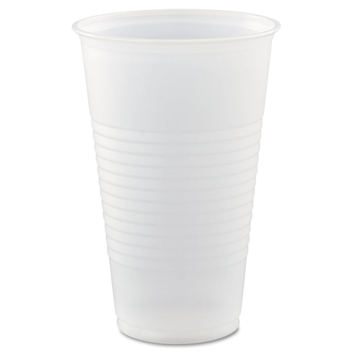 Dart High-Impact Polystyrene Cold Cups, 16 oz, Translucent, 50 Cups/Sleeve, 20 Sleeves/Carton