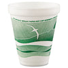 Dart Horizon Hot/Cold Foam Drinking Cups, 12 oz, Green/White, 25/Bag, 40 Bags/Carton