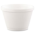 Dart Foam Containers, 6 oz, White, 50/Bag, 20 Bags/Carton