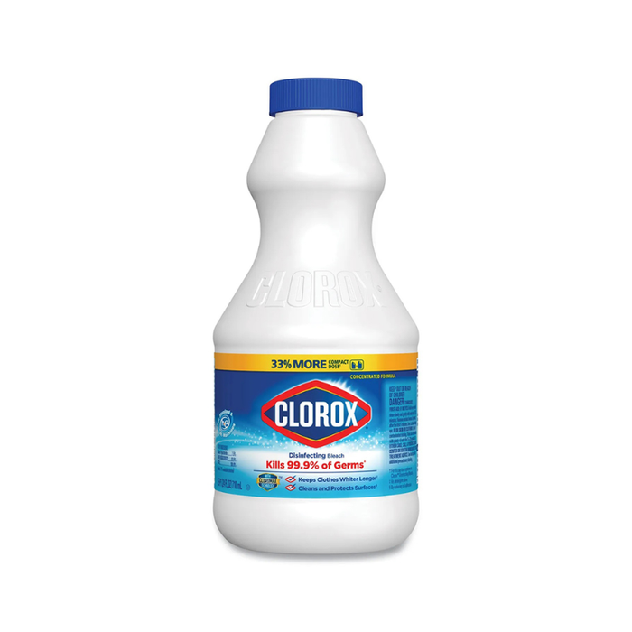 Clorox Disinfecting Bleach, Concentrated Formula, Regular - 24 Ounce Bottle by Pasteur Pharmacy