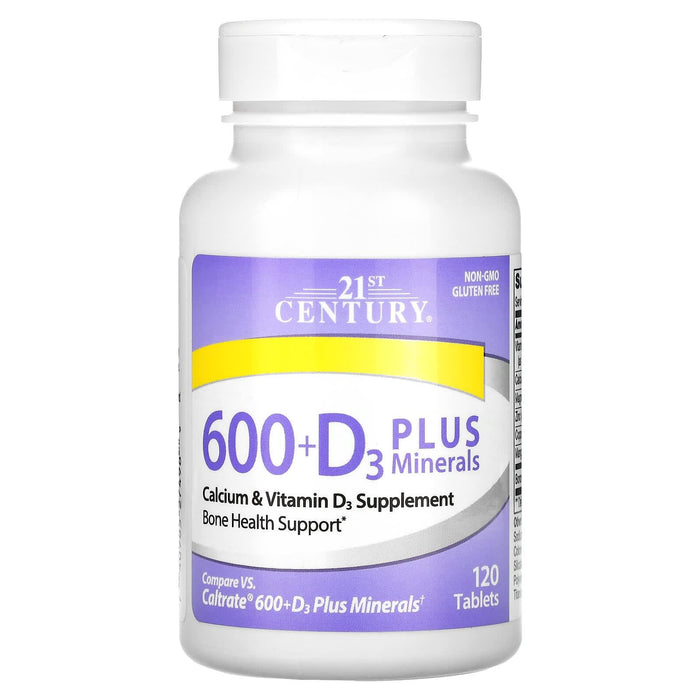 21st Century Calcium 600 D3 Min Tablet 120 Ct by Pasteur Pharmacy
