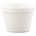 Dart Bowl Containers, 4 oz, White, Foam, 1,000/Carton