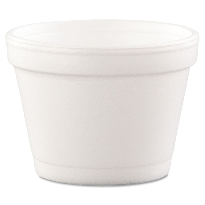 Dart Bowl Containers, 4 oz, White, Foam, 1,000/Carton