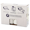 Inteplast Group High-Density Interleaved Commercial Can Liners, 60 gal, 17 microns, 43" x 48", Clear, 200/Carton