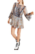 Free People Country Roads Embroidered Mini Dress, Size Large by Vanessa Jane
