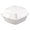 Dart Foam Hinged Lid Containers, 5.38 x 5.5 x 2.88, White, 500/Carton