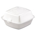 Dart Foam Hinged Lid Containers, 5.38 x 5.5 x 2.88, White, 500/Carton