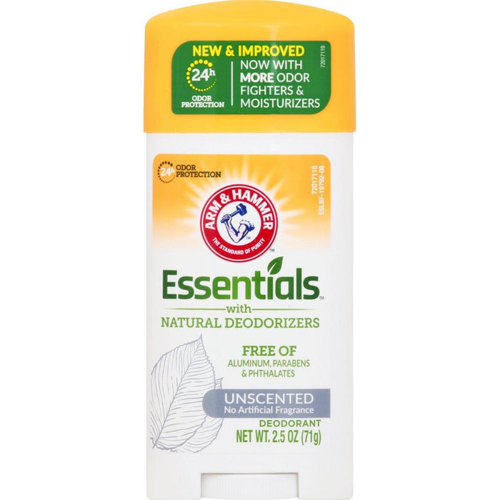 Arm & Hammer Essentials Natural Deodorant - Aluminum Free, Unscented, 2.5 oz Stick by Pasteur Pharmacy