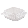 Dart ClearSeal Hinged-Lid Plastic Containers, 8.3 x 8.3 x 3, Clear, Plastic, 250/Carton