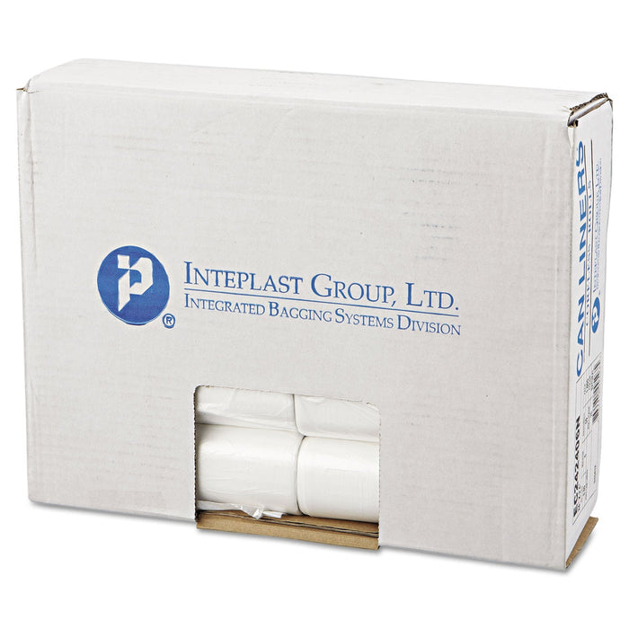 Inteplast Group High-Density Commercial Can Liners, 10 gal, 6 microns, 24" x 24", Natural, 1,000/Carton