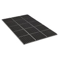 Crown Safewalk Heavy-Duty Anti-Fatigue Drainage Mat, General Purpose, 36 x 60, Black