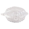 Dart ClearSeal Hinged-Lid Plastic Containers, 5.8 x 6 x 3, Clear, Plastic, 125/Pack, 4 Packs/Carton