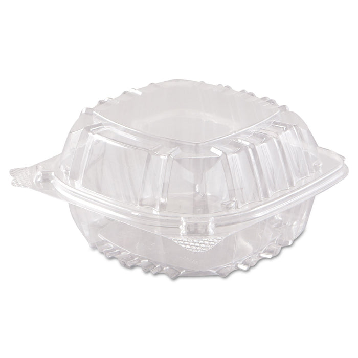 Dart ClearSeal Hinged-Lid Plastic Containers, 5.8 x 6 x 3, Clear, Plastic, 125/Pack, 4 Packs/Carton