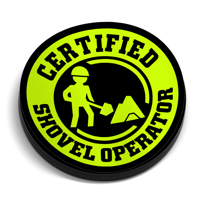Shovel Operator Hard Hat Decal by Armed American Supply