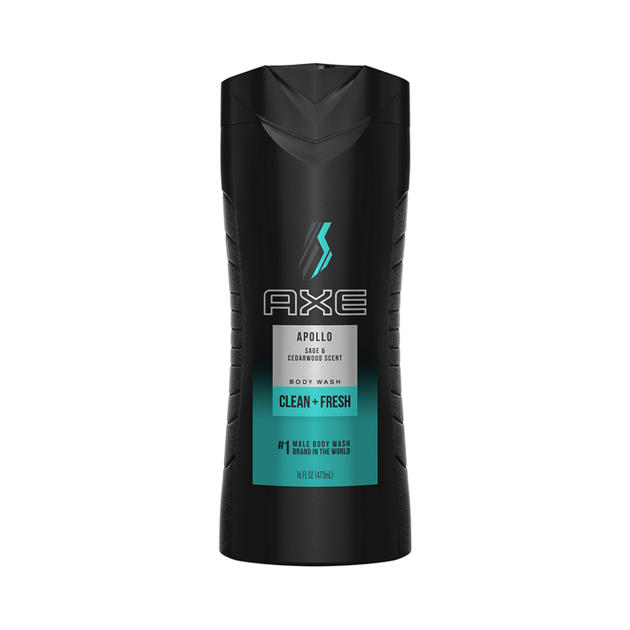 AXE Body Wash, Apollo, Sage & Cedarwood, 12H Refreshing Scent 16 Fl Oz by Pasteur Pharmacy