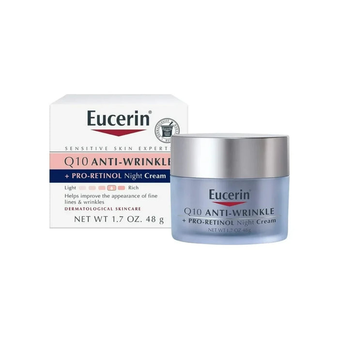 Eucerin Q10 Anti-Wrinkle + Pro-Retinol Night Cream, 1.7 Fl Oz - 48 G by Pasteur Pharmacy