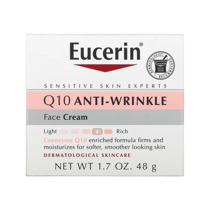 Eucerin Q10 Anti-Wrinkle Sensitive Skin Unscented Face Cream - 1.7oz by Pasteur Pharmacy