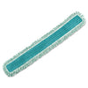 Rubbermaid HYGEN Dust Mop Heads With Fringe, Green, 48", Microfiber