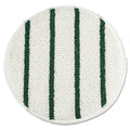 Rubbermaid Low Profile Scrub-Strip Carpet Bonnet, 19" Diameter, White/Green