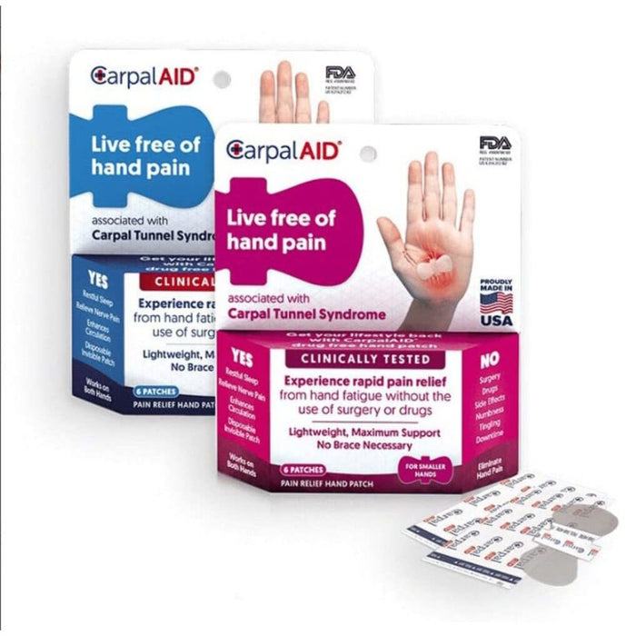 ब्रांड CarpalAid Pain Relief Hand Patch - 6 Patches For Larger Hands by Pasteur Pharmacy