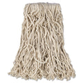 Rubbermaid Economy Cut-End Cotton Wet Mop Head, 16oz, 1" Band, White, 12/Carton