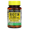 Mason Natural Biotin 10,000 mcg Plus Keratin 100 mg – Strength & Beauty (60 Tablets)