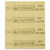 Rubbermaid Over-the-Spill Pad, Caution Wet Floor, 16 oz, 16.5 x 20, 22 Sheets/Pad