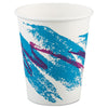 Dart Jazz Paper Hot Cups, 10 oz, White/Green/Purple, 50/Bag, 20 Bags/Carton