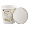 Dart Flexstyle Double Poly Paper Container/Lid Combo, 16 oz, Symphony, 25 Combos/Sleeve, 10 Sleeves/Carton
