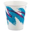 Dart Jazz Paper Hot Cups, 6 oz, White/Green/Purple, 50/Bag, 20 Bags/Carton