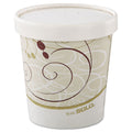 Dart Flexstyle Double Poly Paper Container/Lid Combo, 16 oz, Symphony, 25 Combos/Sleeve, 10 Sleeves/Carton