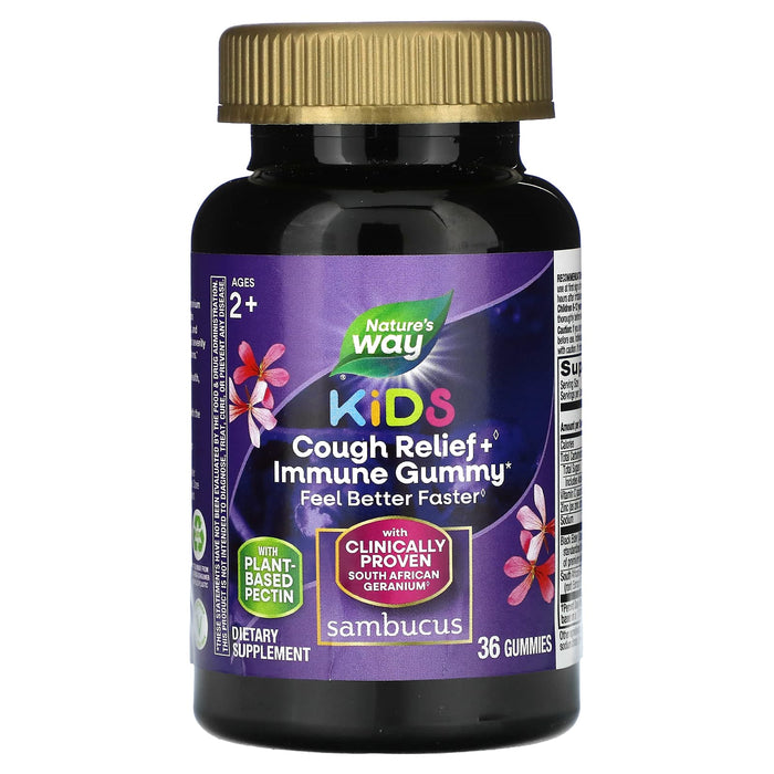 Nature's Way Cough Relief + Immune - Kids / Ages 2+ (Gummies) Sambucus by Pasteur Pharmacy
