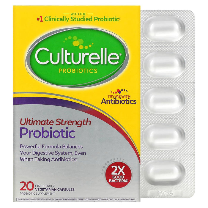 Culturelle Digestive Health Probiotic Capsules Extra Strength 20 ct by Pasteur Pharmacy