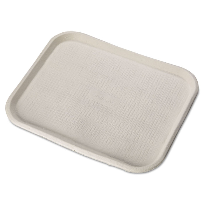 Chinet Savaday Molded Fiber Food Trays, 1-Compartment, 14 x 18, White, Paper, 100/Carton
