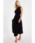Quiz Womens Ity Ruched Detail MIDI Dress - Black, Size 14 by Vanessa Jane