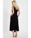 Quiz Womens Ity Ruched Detail MIDI Dress - Black, Size 14 by Vanessa Jane