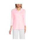 Lands End Womens 3/4 Sleeve Supima Cotton Polo Shirt, Size Large by Vanessa Jane