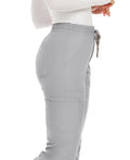 Medichic Petite Terri Stretch Straight Leg Six Pocket Cargo Scrub Pants, Xl by Vanessa Jane