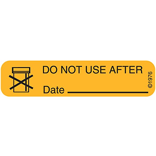 Pharmex 1-28G Permanent Paper Label, "Dont USE After_", 1 9/16" X 3/8", Goldenrod by Pasteur Pharmacy