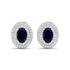 Genuine Sapphire Diamond Studs