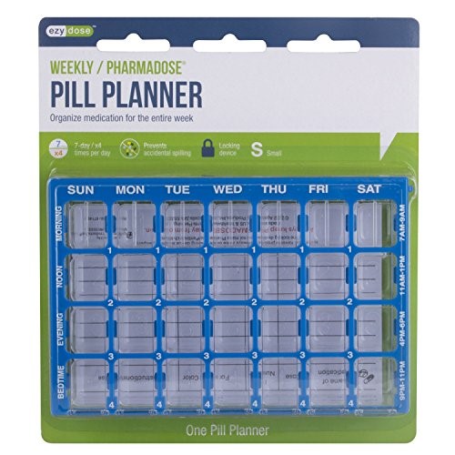 Pharmadose Weekly Pill Planner, 4-Dose Per Day (7 Day/28 Compartments) by Pasteur Pharmacy